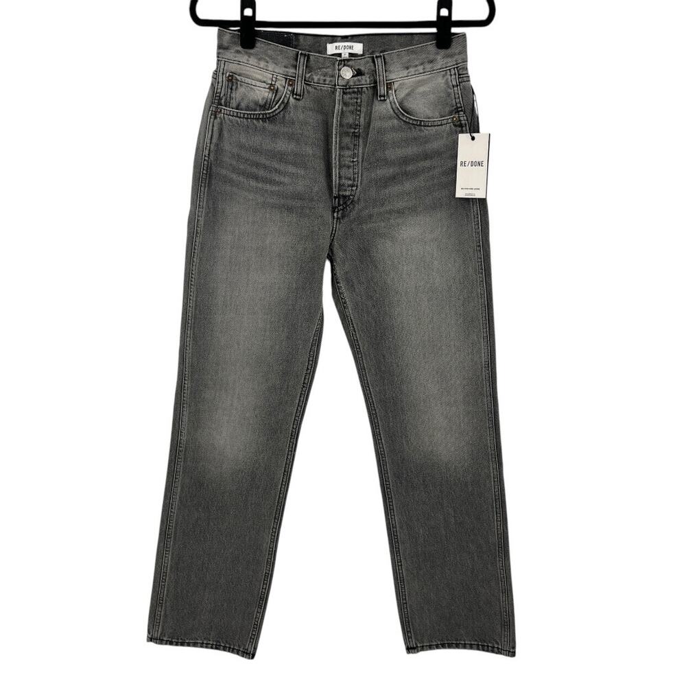 Re/Done Womens 90s High Rise Loose Jeans in Vintage Ash Grey Size 27